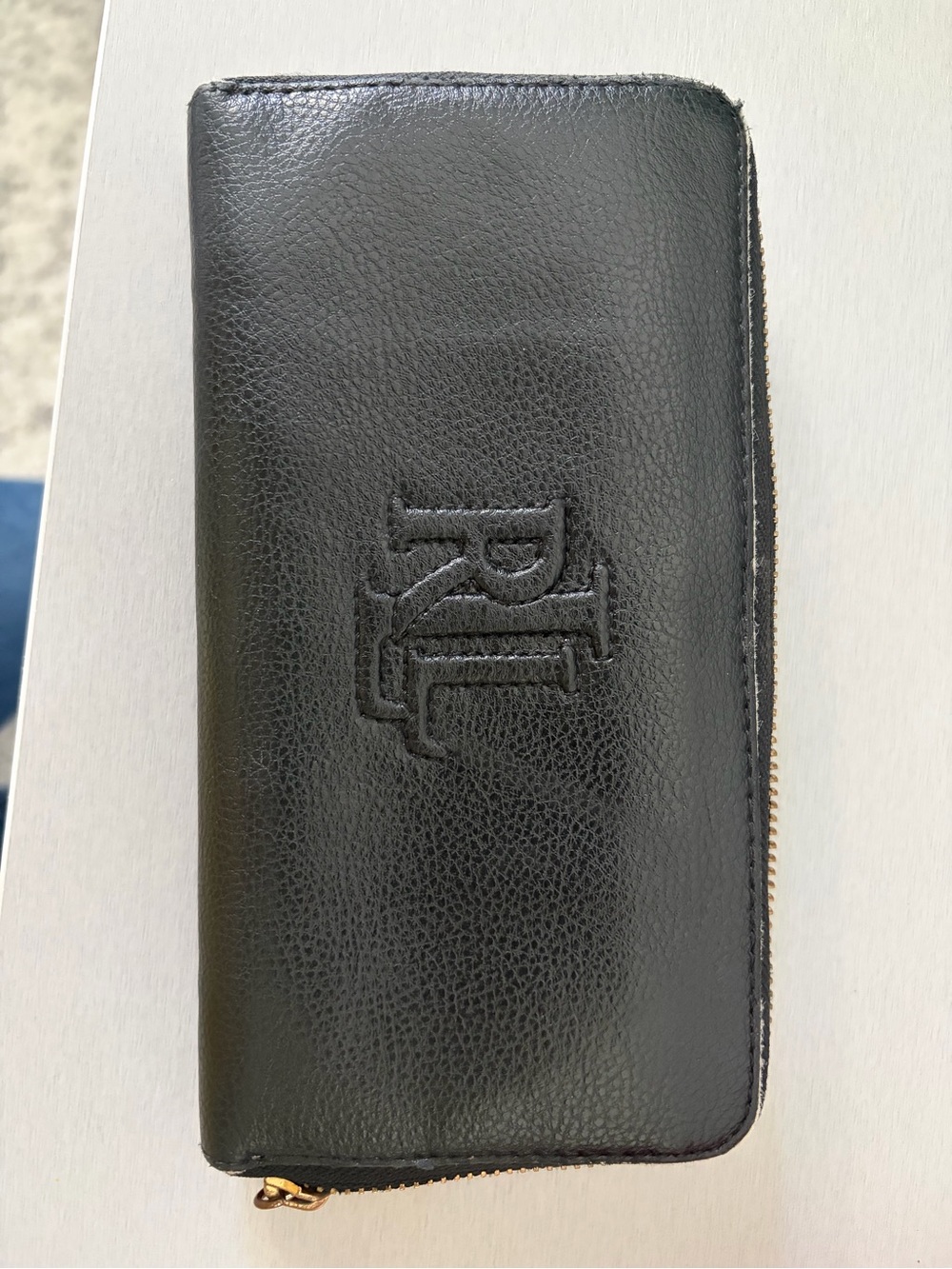 Ralph Lauren Black Zip-Around Leather Wallet